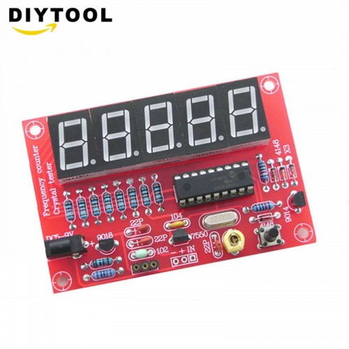 DIY Kit Digital LED Frequency Counter 1Hz-50MHz Crystal Oscillator Meter Tester