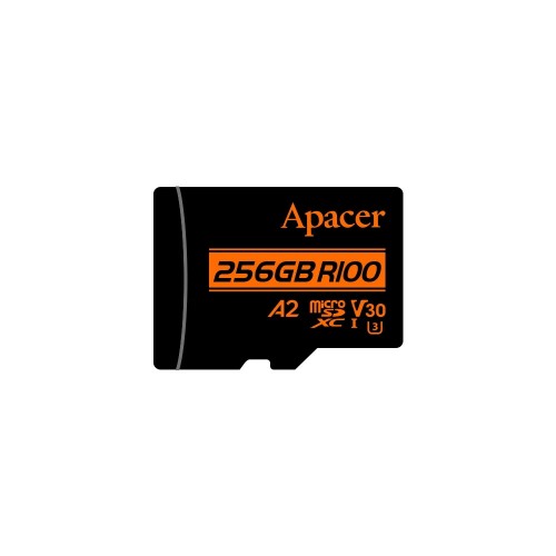 карта памет Apacer microSDXC 256GB UHS-I U3 V30 A2 Class 10, Adapter