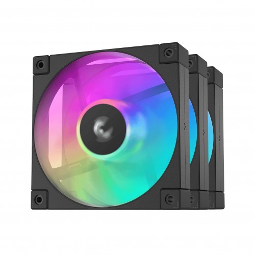 Комплект вентилатори DeepCool 3-in-1 3x120mm - FD12 Black, Addressable RGB