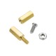 180pcs M2.5 Copper Hex Spacer Insulation Post With M2.5x6 Bolt And M2.5 Hex Nut Kit For Electronics, Appliances