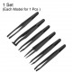 6Pcs Precision Plastic Tweezers Kit 120mm Anti-static