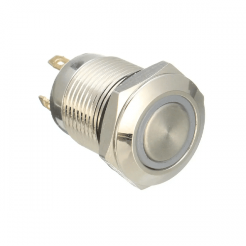 LED Push Button 12mm 12-24V Blue Momentary