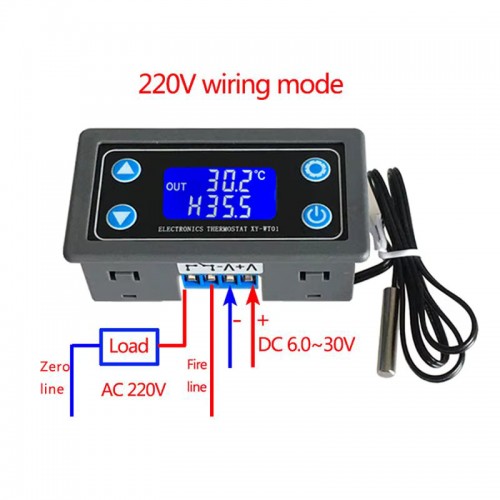 XY-WT01 Temperature Controller Digital LED Display Heating/Cooling Regulator XY-WT01 Temperature Controller Digital LED Display Heating/Cooling Regulator