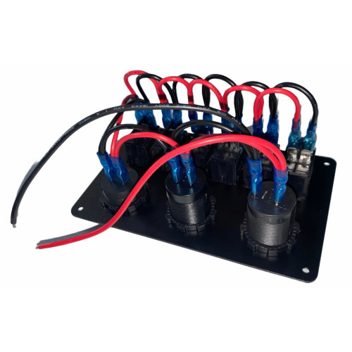 6-канален превключвателен панел с LED подсветка 12V/24V 6-канален превключвателен панел с LED подсветка 12V/24V