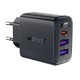 Acefast Charger Wall GaN PD 35W - A57 - USB-C x 1, USB-A x 2, Black