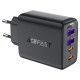 Acefast Charger Wall GaN PD45W - A61 - USB-C x 2, USB-A x 2, Black