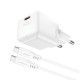 Acefast Charger Wall GaN PD20W - A73 Mini with 1.2m cable - USB-C x 1, White