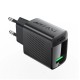 Acefast Charger Wall GaN Quick Charge 18W - A90 - USB-A x 1, Black