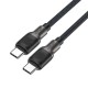 Acefast USB-C to USB-C Cable 60W Silicone braid 1.2m - C10-03 - Black