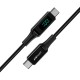 Acefast USB-C to USB-C Cable 100W 2m with digital display - C6-03 - Black