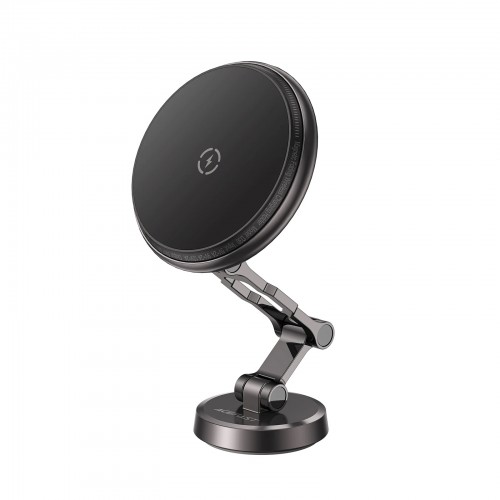 Acefast Car phone holder - MAG-Charging 15W, Metal, Magnetic Ring, 360 deg, Foldable  - D30 - Black