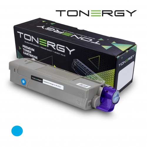 Tonergy Compatible Toner Cartridge OKI 44315303 Cyan, 6k