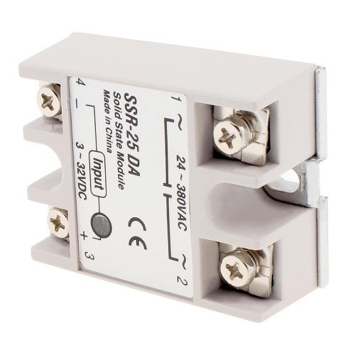 SSR-25 DA 25A DC 3-32V to AC 24-380V Single Phase Solid State Relay