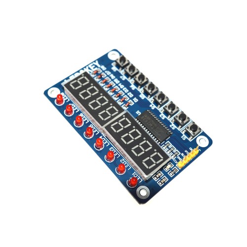 8-Bit LED 8-Bit LED Digital Tube 8 Keys TM1638 Display Module