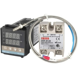 Цифров термостат PID Температурен контролер REX-C100 SSR 40DA Цифров термостат PID Температурен контролер REX-C100 SSR 40DA