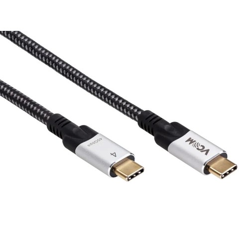 кабел VCom USB4.0 USB-C/USB-C 40Gbps, 240W - 1.2 метра