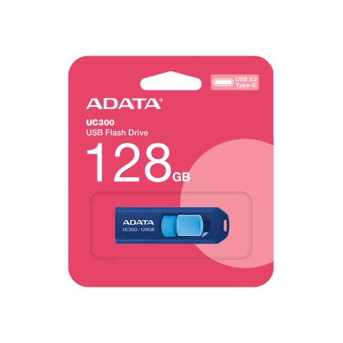ADATA UC300 USB Flash Drive 128GB Blue ADATA UC300 USB Flash Drive 128GB Blue