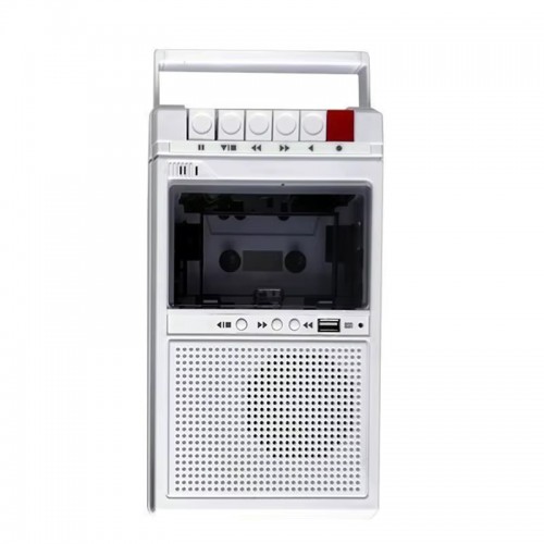 Ретро касетофон QFX RETRO-39 с USB плейър / бял Ретро касетофон QFX RETRO-39 с USB плейър / бял