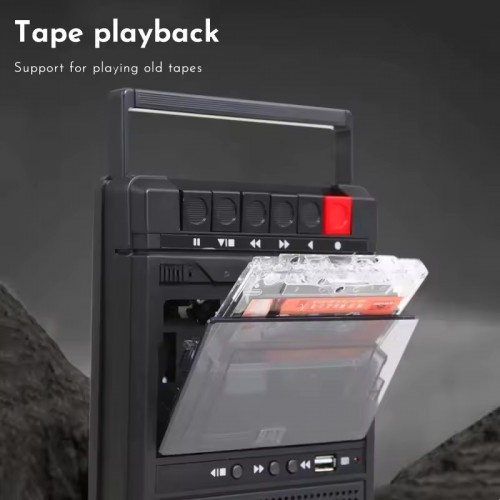 Ретро касетофон QFX RETRO-39 с USB плейър / бял Ретро касетофон QFX RETRO-39 с USB плейър / бял