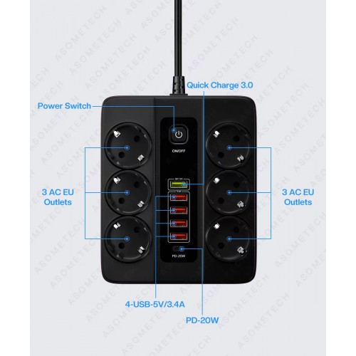 Разклонител BKL-11EU / бял Разклонител BKL-11EU / бял