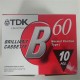 Аудио касета TDK 60 минутна (нови) Аудио касета TDK 60 минутна (нови)
