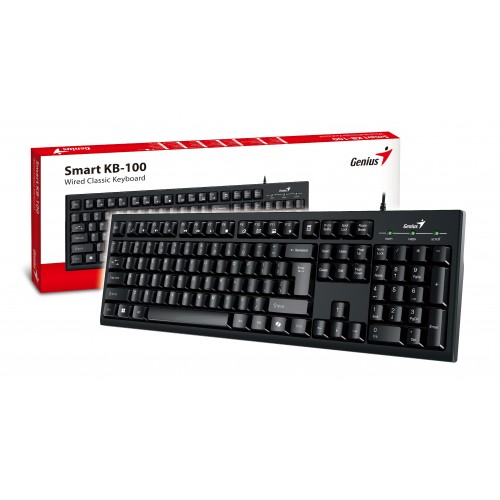 клавиатура кирилизирана Genius Smart KB-100 черна - AI, BG Layout, USB клавиатура кирилизирана Genius Smart KB-100 черна - AI, BG Layout, USB