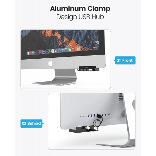 хъб Orico USB 3.0 HUB Clip Type 4 port, черен хъб Orico USB 3.0 HUB Clip Type 4 port, черен