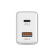 бързо зарядно Genius PD-20AC - 20W, USB-A, USB-C, PD3.0, QC3.0, бяло бързо зарядно Genius PD-20AC - 20W, USB-A, USB-C, PD3.0, QC3.0, бяло