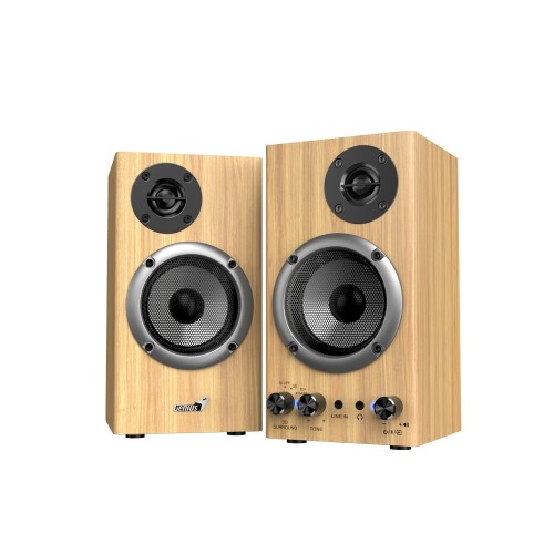 тонколони Genius 2.0 - SP-HF520BT - 20W RMS, Bluetooth, 3D Surround, Pine Wood тонколони Genius 2.0 - SP-HF520BT - 20W RMS, Bluetooth, 3D Surround, Pine Wood
