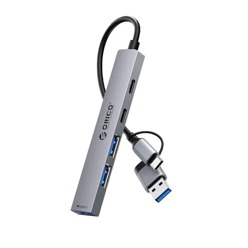 хъб Orico USB-C 5 port - USB3.0 x 1, USB2.0 x 2, USB-C x 2, Aluminium хъб Orico USB-C 5 port - USB3.0 x 1, USB2.0 x 2, USB-C x 2, Aluminium