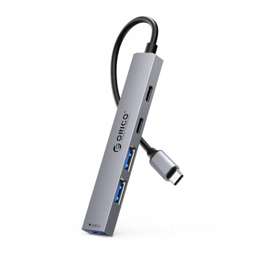 хъб Orico USB-C 5 port - USB3.0 x 1, USB2.0 x 2, USB-C x 2, Aluminium