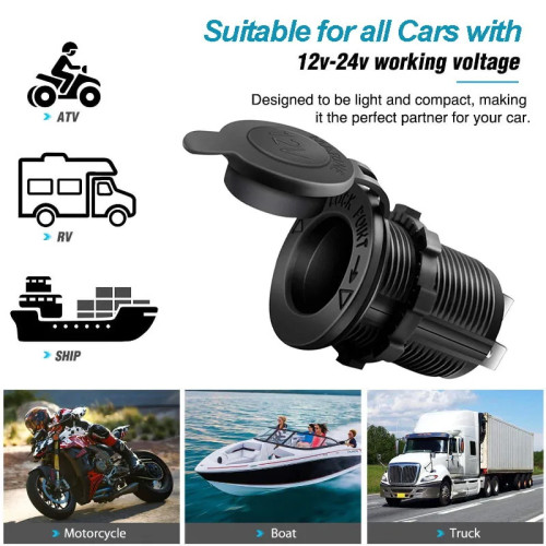 Car Cigarette Lighter Socket 12V-24V