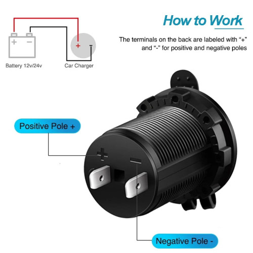 Car Cigarette Lighter Socket 12V-24V