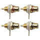 2 Pcs Solderable Rca Panel Mount Plug Female Jacks