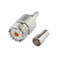 Конектор SO239 UHF Female за кримпване с кабел RG58 RF Connector SO239 UHF Female Crimp for RG58