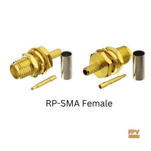 1 бр. конектор за кримпване RP-SMA Female за кабел RG58 U LMR195 RG142 RG400 RP-SMA Female Connector Crimp for RG58 U LMR195 RG142 RG400 CABLE