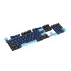 Marvo Custom Keycap Set PBT, 104 keys, Dark Blue, Black, Cyan