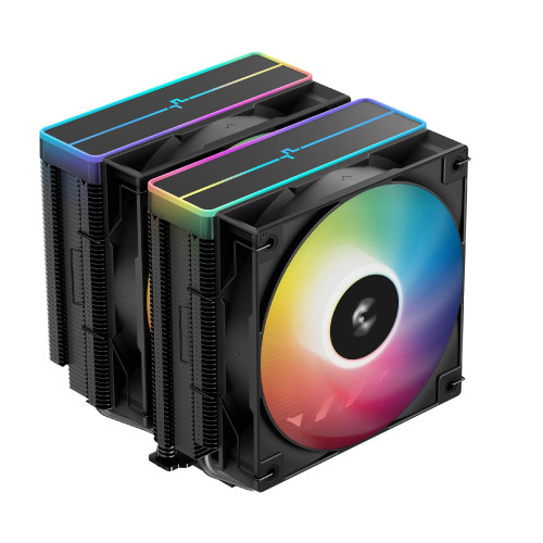 охладител DeepCool AG620 BK - Addressable RGB V2, Dual-Tower - LGA1851/AM5 DeepCool CPU Cooler AG620 BK - Addressable RGB V2, Dual-Tower