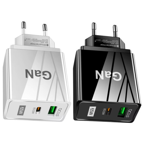 Бързо зарядно за телефон 65W PD QC3.0