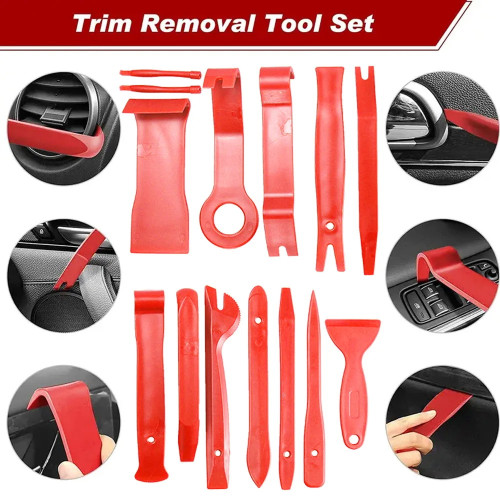 Car Interior Removal Kit - 12 pcs / Red