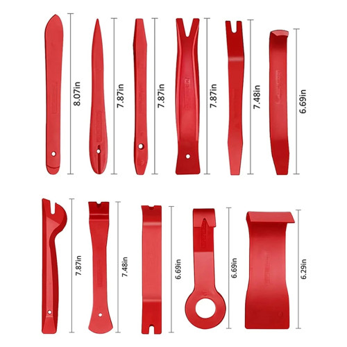 Car Interior Removal Kit - 12 pcs / Red