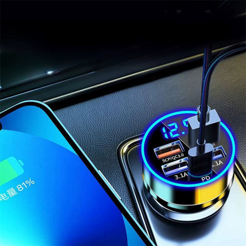 5 Port USB PD Quick Car Charger Adapter QC3.0 5 Port USB PD Quick Car Charger Adapter QC3.0