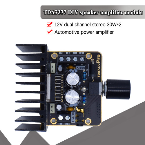 TDA7377 30W+30W DC9-18V stereo AB level digital power hifi amplifier
