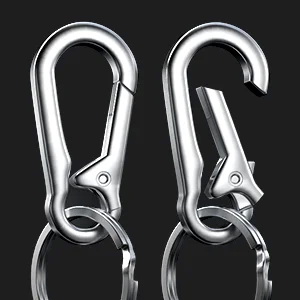 Metal Gourd Buckle Keychain