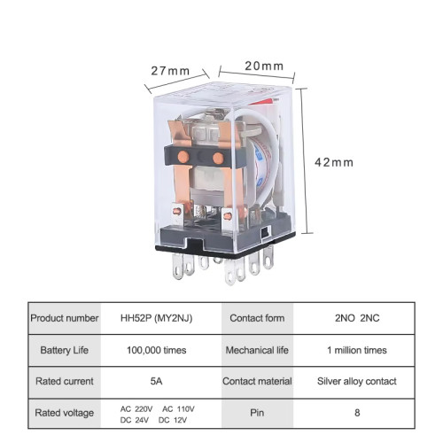 Taxnele Мини електромагнитното реле MY2NJ / AC 230V Taxnele Мини електромагнитното реле MY2NJ / AC 230V