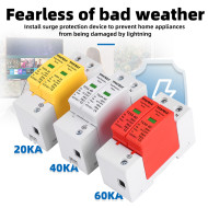 SPD 2P Surge Protector Low Voltage AC Distribution Household Lightning Protection Device