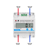 Taxnele Single-Phase Energy Meter – 230V, 10(60)A, LCD, Class 1.0