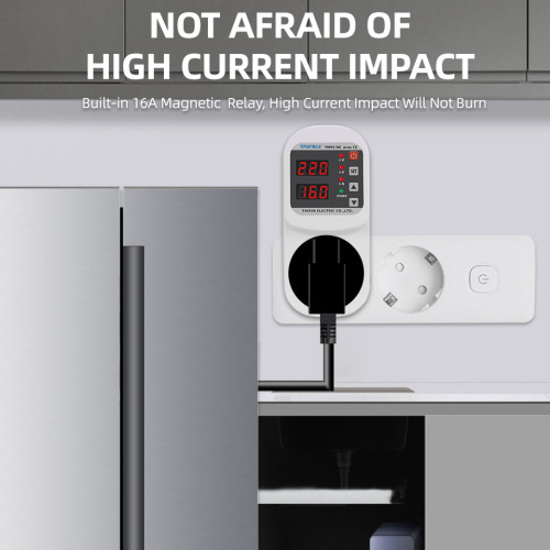 Adjustable 16A AC 220V/110V Surge Protector Socket EU Plug Safe Stabilizer Over Voltage Current Voltage Protector Adjustable 16A AC 220V/110V Surge Protector Socket EU Plug Safe Stabilizer Over Voltage Current Voltage Protector