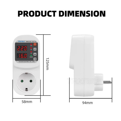 Adjustable 16A AC 220V/110V Surge Protector Socket EU Plug Safe Stabilizer Over Voltage Current Voltage Protector Adjustable 16A AC 220V/110V Surge Protector Socket EU Plug Safe Stabilizer Over Voltage Current Voltage Protector