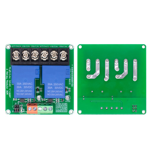 2-посочен 30A релеен модул за високо и ниско ниво, 5V интелигентен домашен PLC контролер за автоматизация